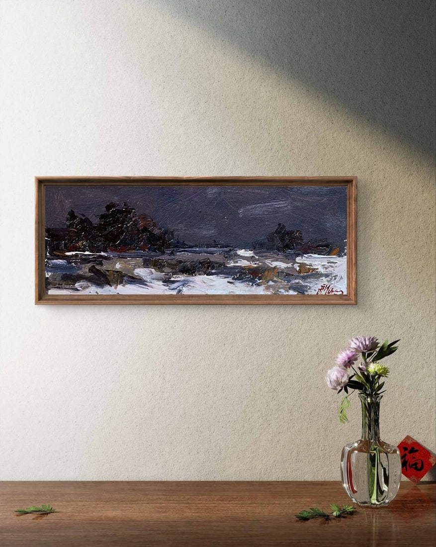 Oil painting Winter silence Alexander Cherednichenko - 5