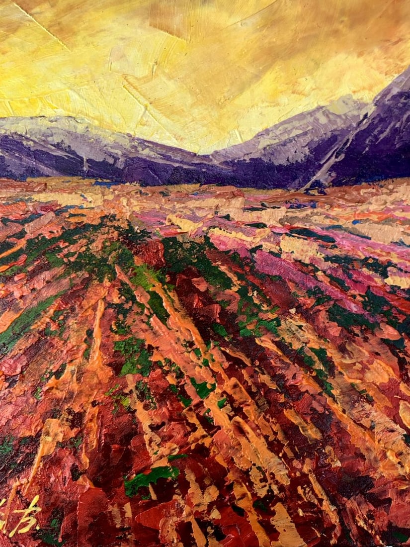 Oil painting Mountain sunset V. Zadorozhnya - 2