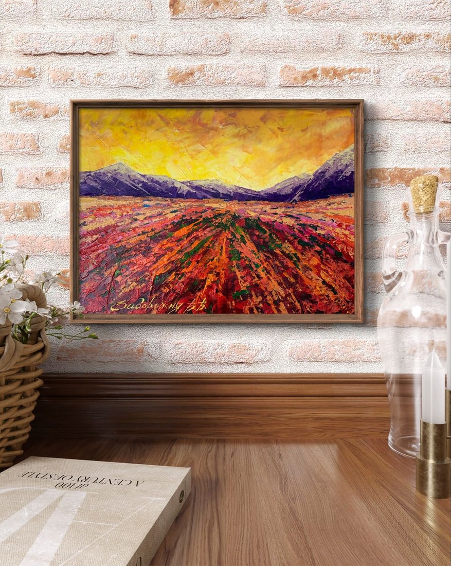 Oil painting Mountain sunset V. Zadorozhnya - 6