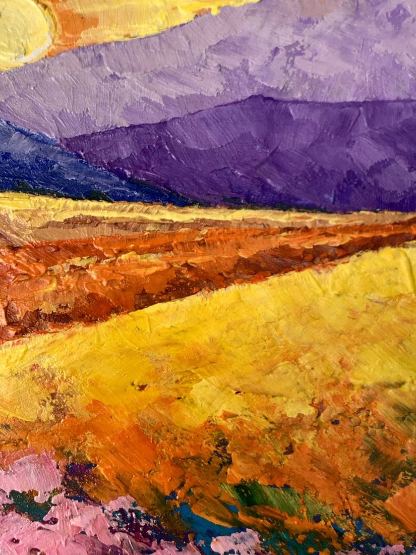 Oil painting Sun over the mountains V. Zadorozhnya - 2