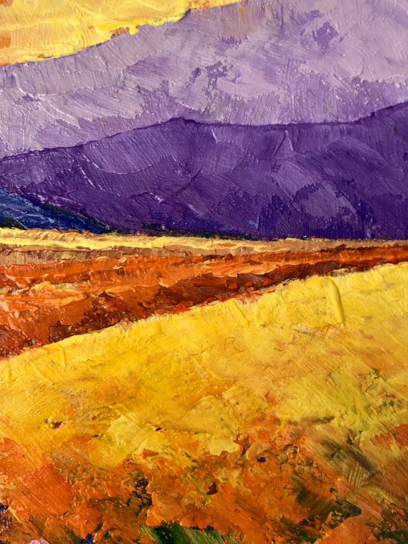 Oil painting Sun over the mountains V. Zadorozhnya - 3
