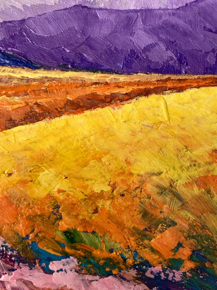Oil painting Sun over the mountains V. Zadorozhnya - 4