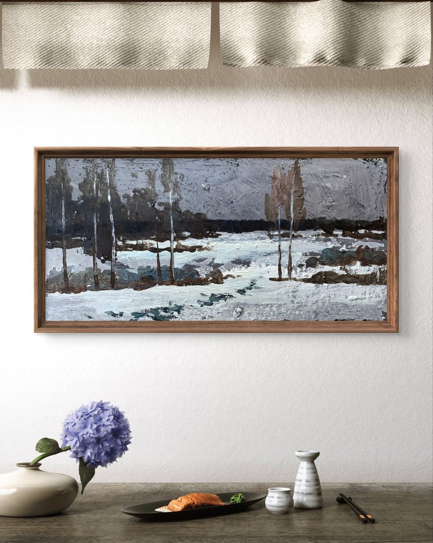 Oil painting Covered in snow Leonid Maistrenko - 7