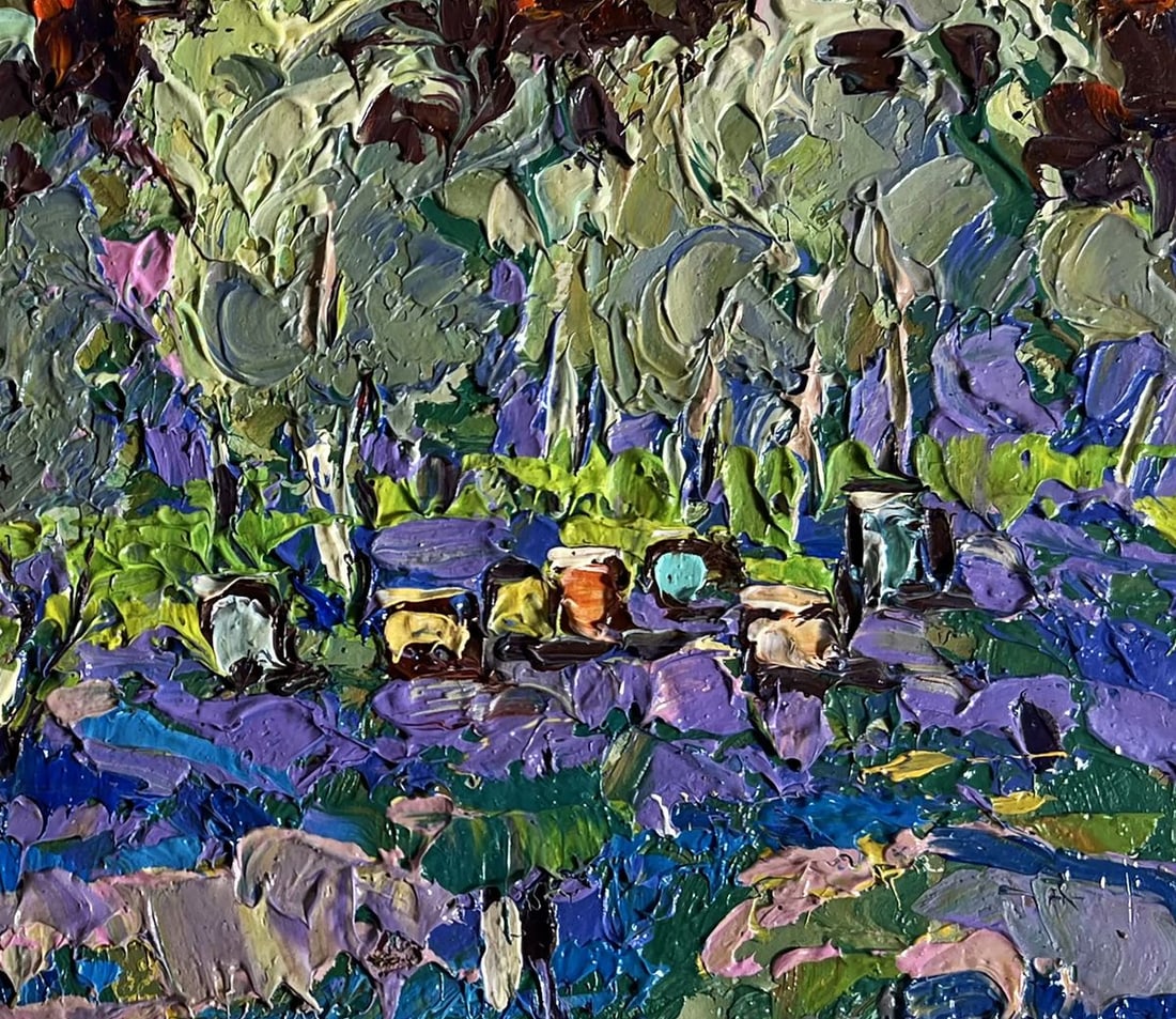 Oil painting In the shade of the garden Oksana Kalenyuk - 2