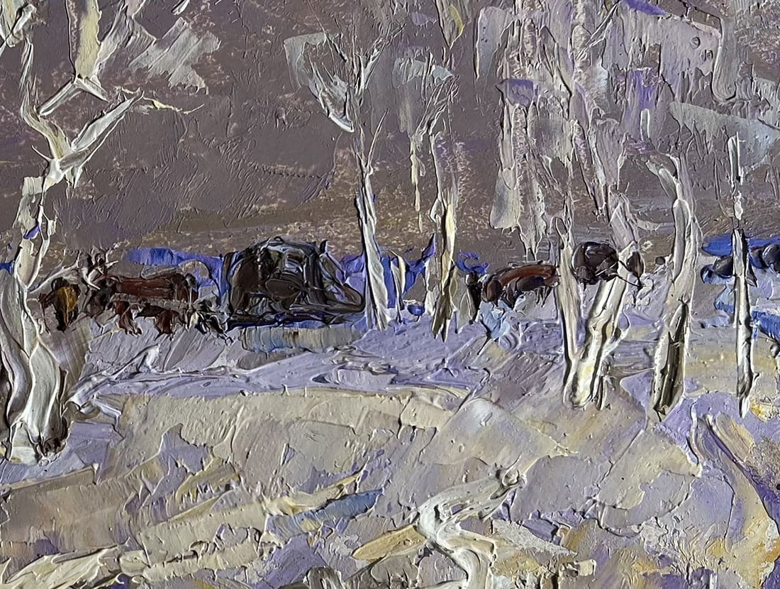 Oil painting The end of winter is coming soon Alex Kalenyuk - 2
