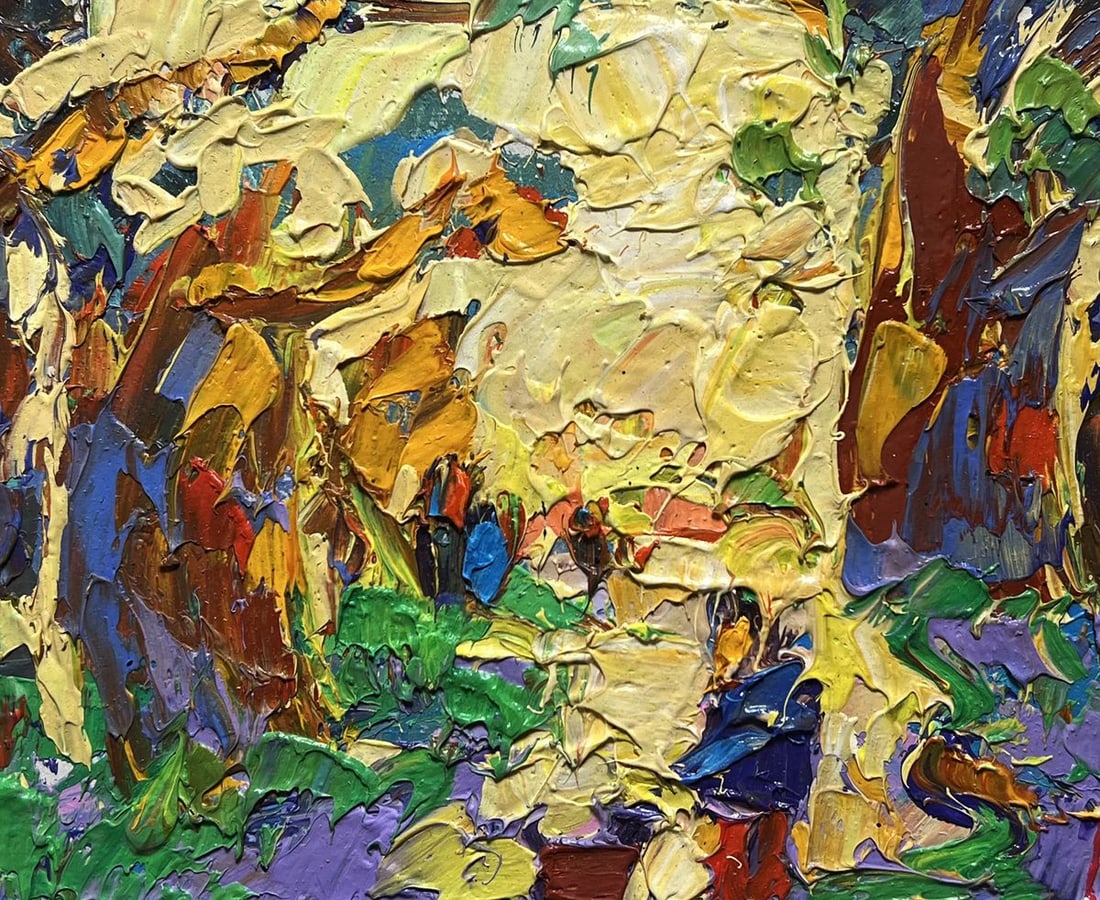 Oil painting Walking in the old park Alex Kalenyuk - 2
