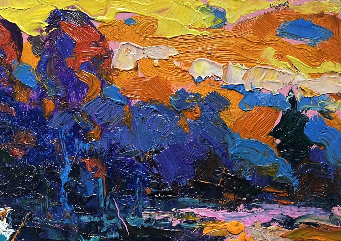 Oil painting Quiet fishing Oksana Kalenyuk - 2