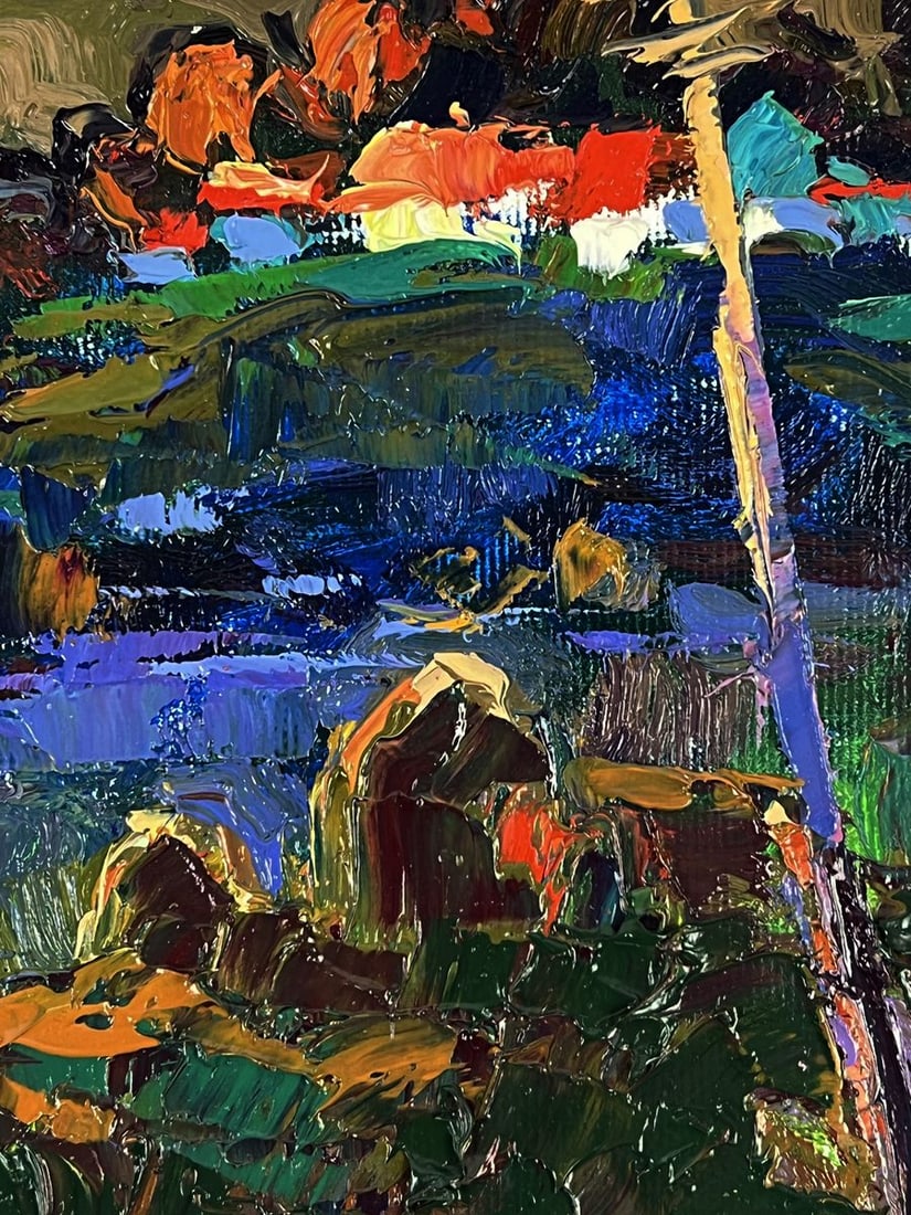 Oil painting Evening frost in the field Oksana Ivanyuk - 2