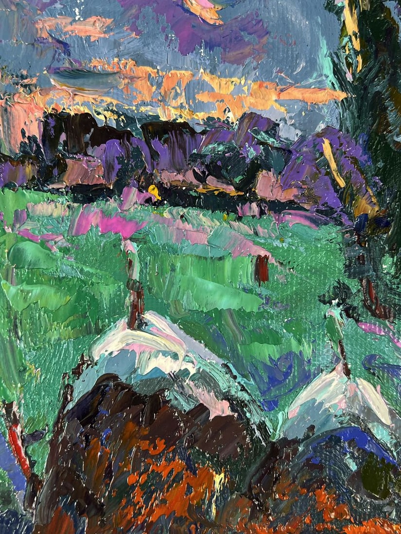 Oil painting Moonlit Night in the Field Oksana Ivanyuk - 2