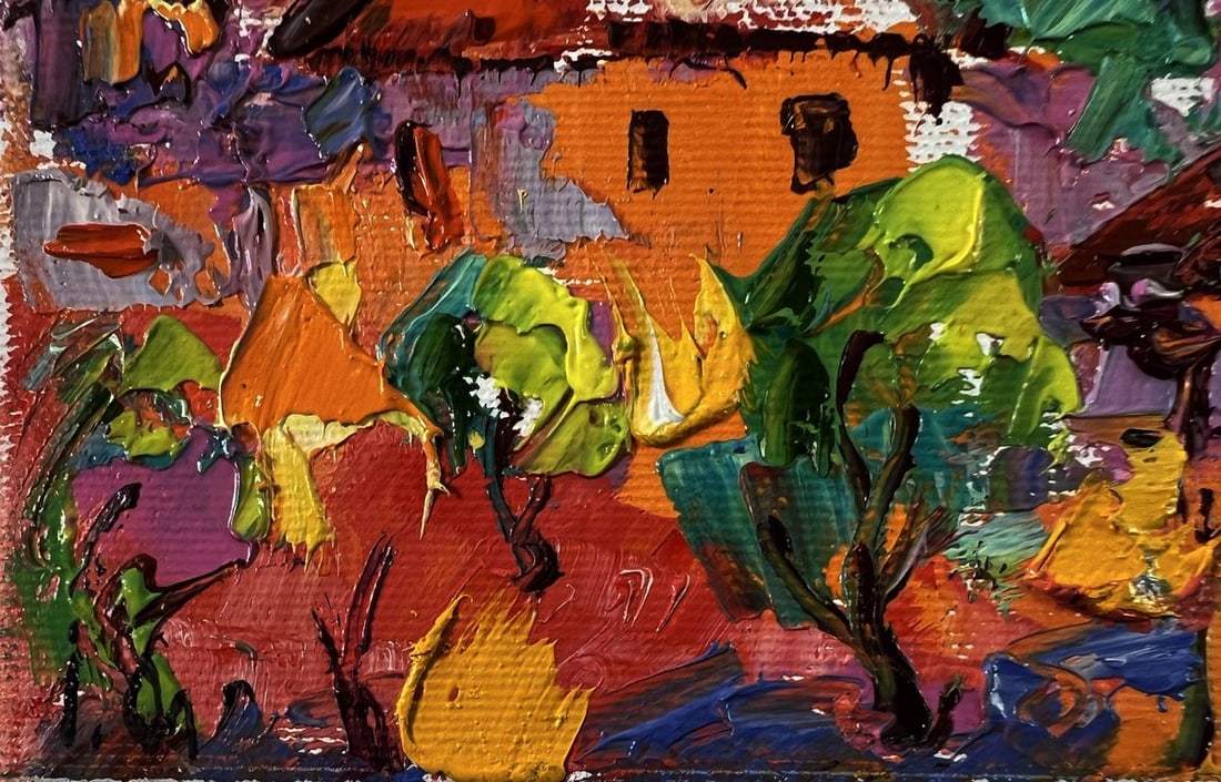 Oil painting Summer village at night Oleksiy Ivanyuk - 2