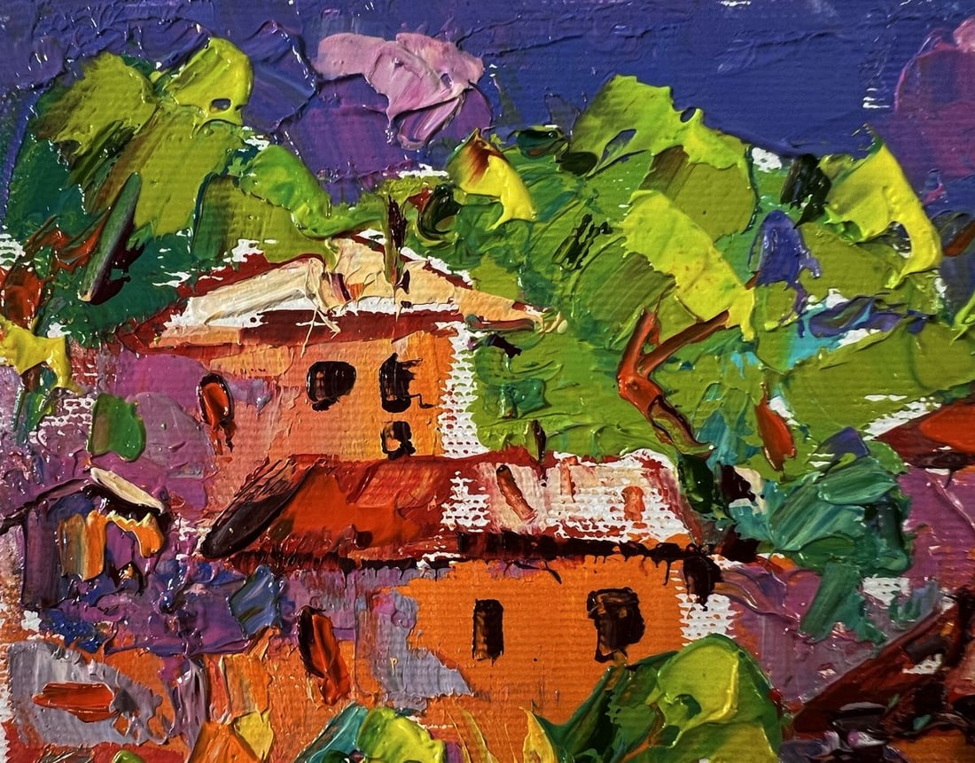 Oil painting Summer village at night Oleksiy Ivanyuk - 3