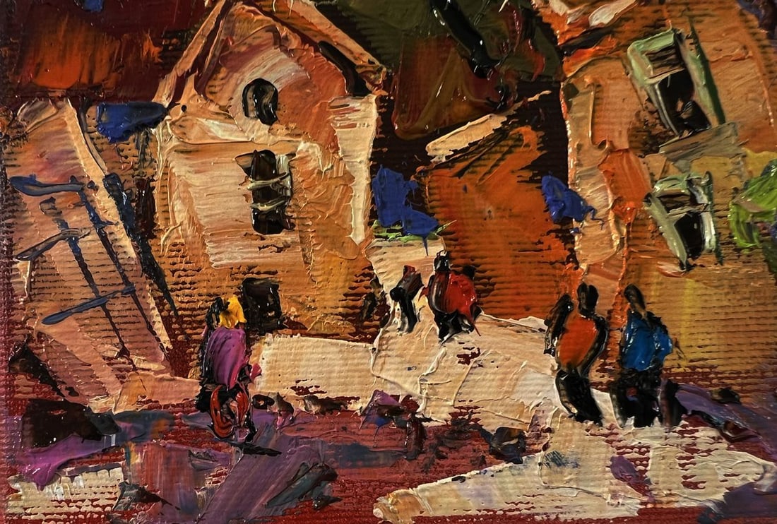 Oil painting Evening of a city street Oleksiy Ivanyuk - 4