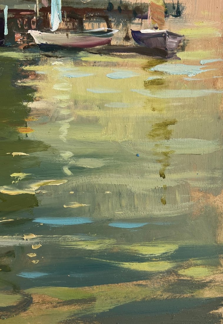 Oil painting Venice port with sunset Yuriy Suprunchuk - 2