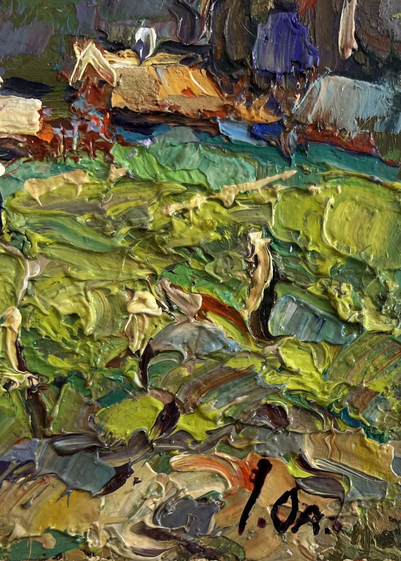 Oil painting Village near the forest Alex Kalenyuk - 8
