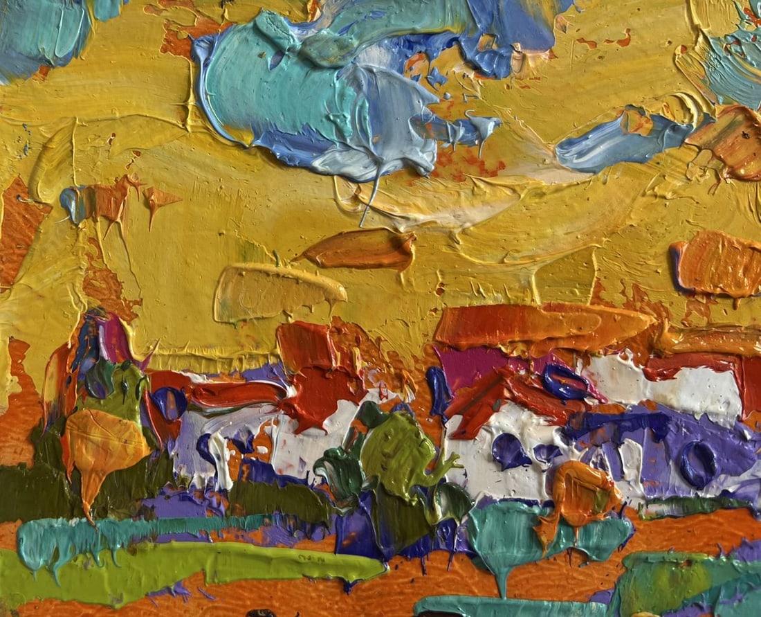 Oil painting In the sunny meadows Alex Kalenyuk - 4