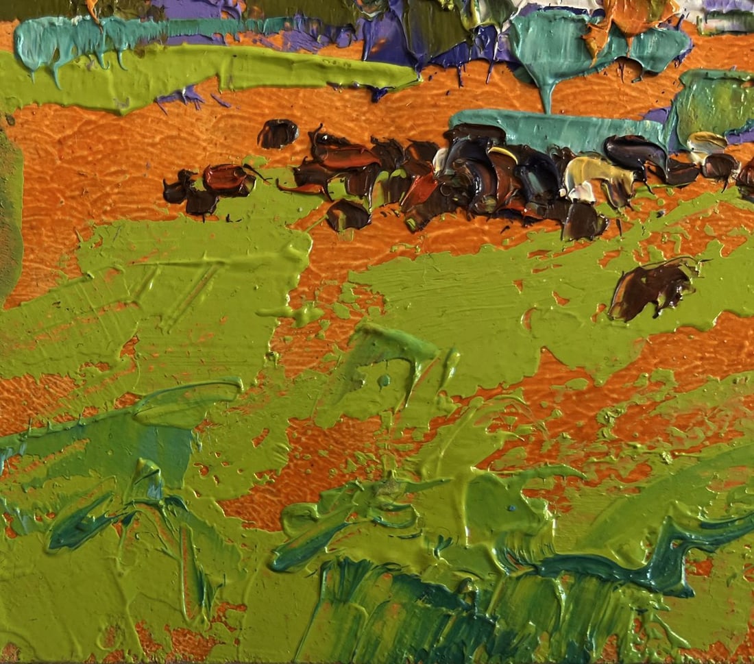 Oil painting In the sunny meadows Alex Kalenyuk - 5
