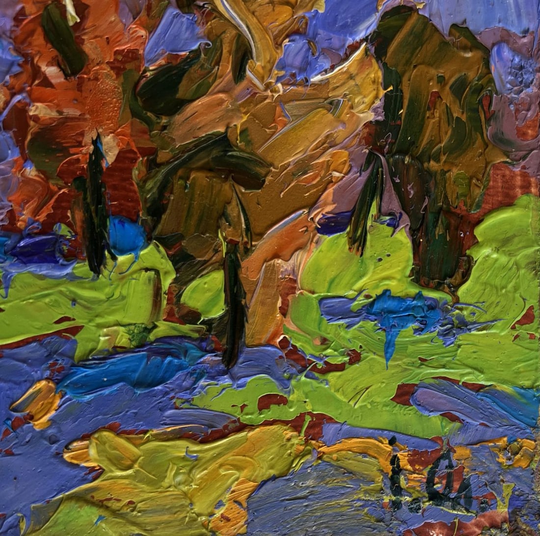 Oil painting The rustle of trees in the wind Alex Kalenyuk - 8