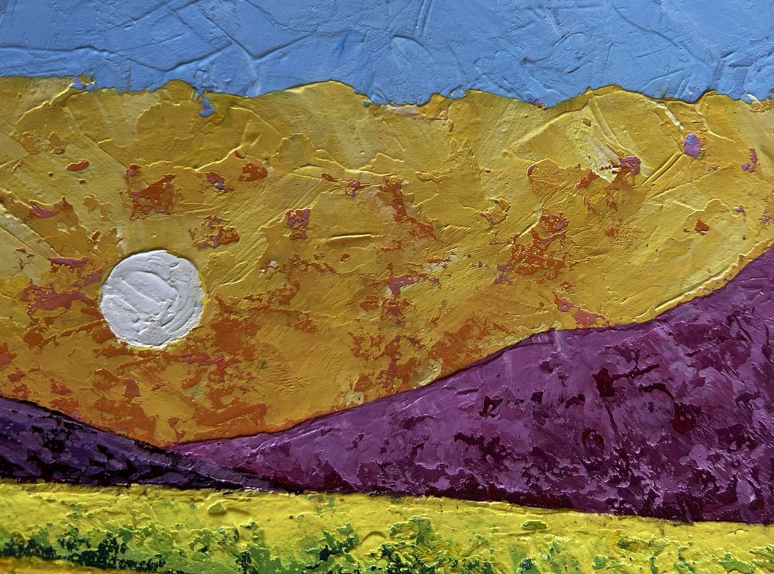 Oil painting Watching the sunset V. Zadorozhnya - 5