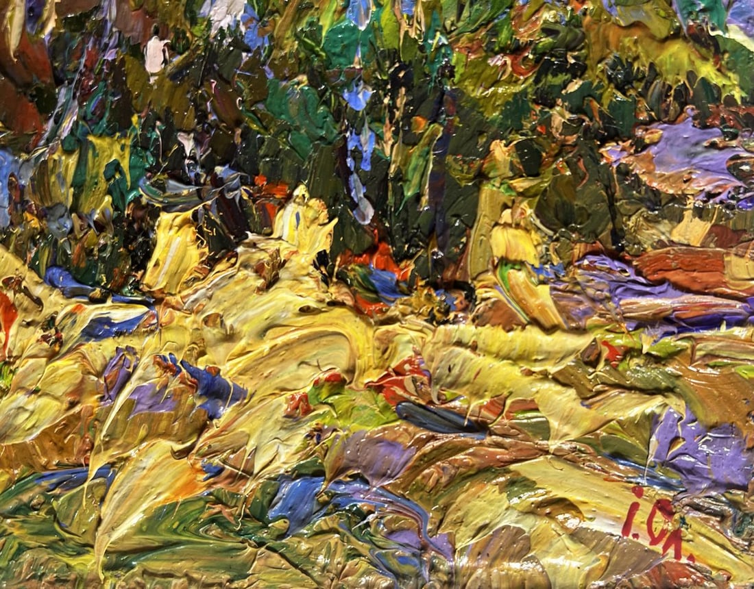 Oil painting Corn fields in the village Alex Kalenyuk - 3