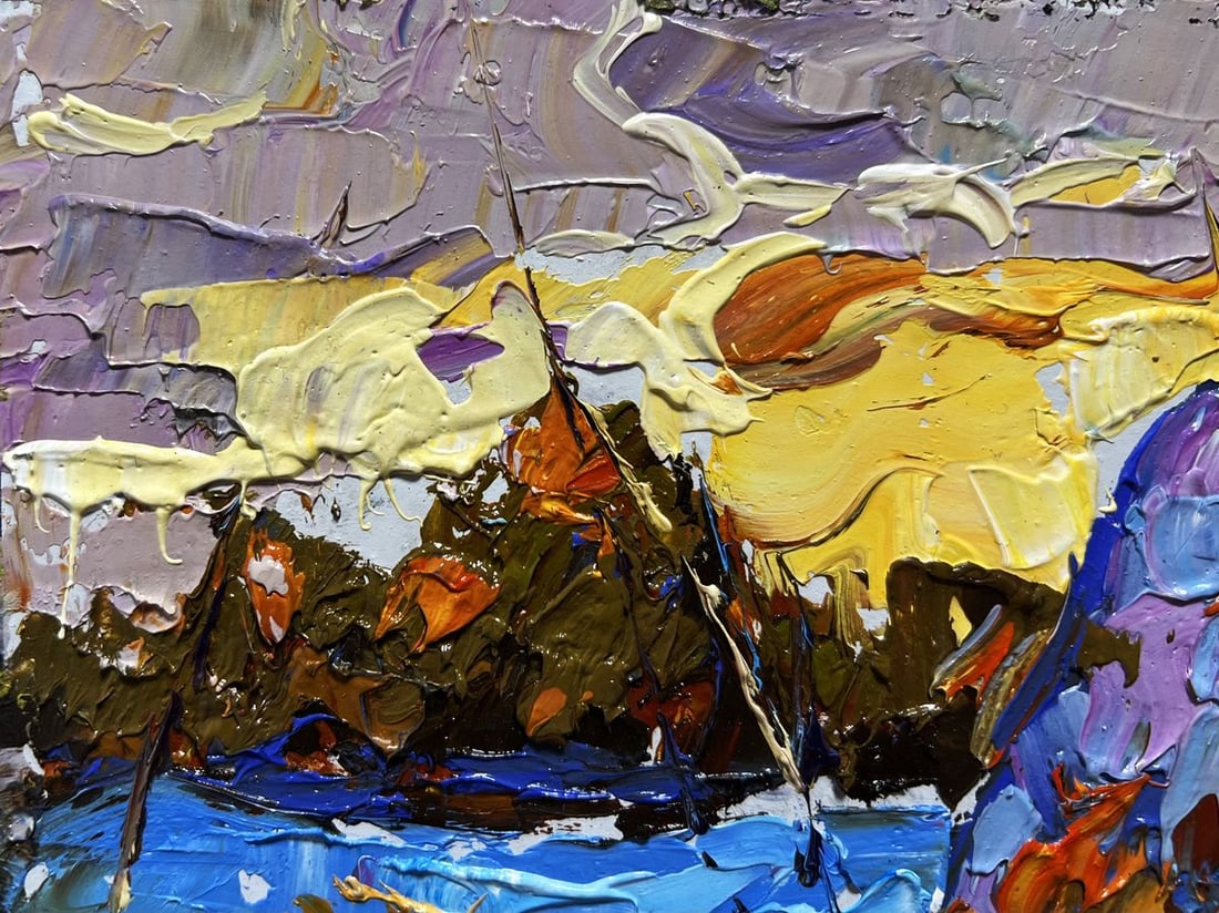Oil painting Snow blue Alex Kalenyuk - 4