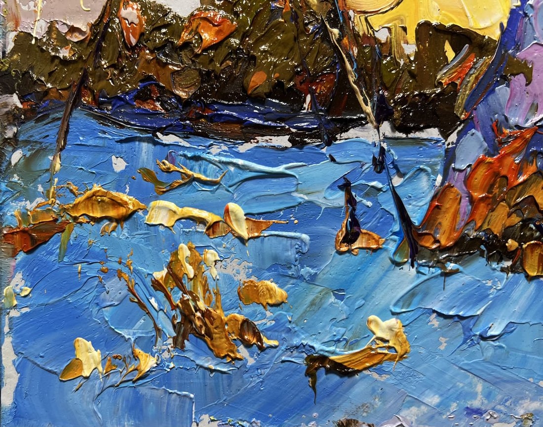 Oil painting Snow blue Alex Kalenyuk - 5