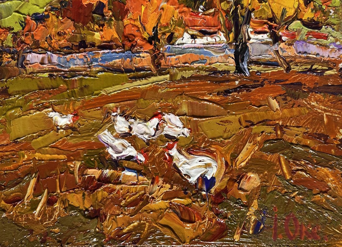 Oil painting Autumn evening Oksana Kalenyuk - 5