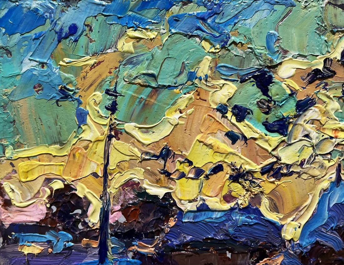 Oil painting Crows in the evening Alex Kalenyuk - 7