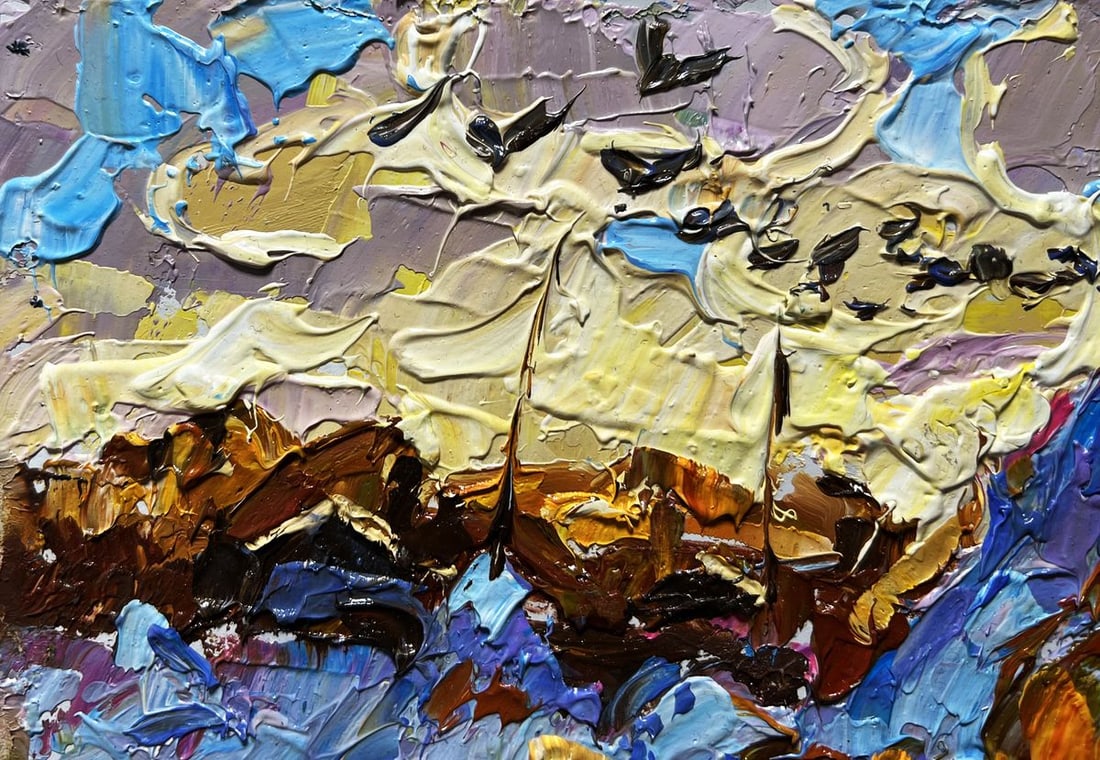 Oil painting Frosty evening Alex Kalenyuk - 7