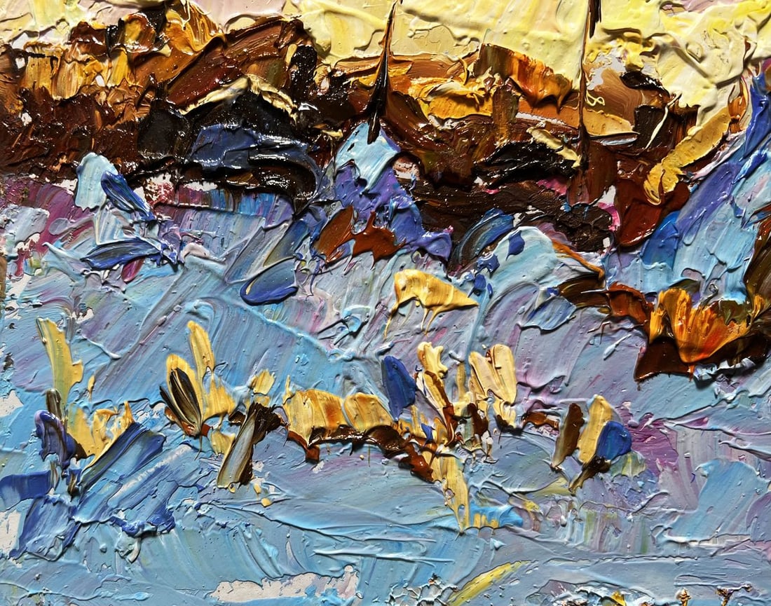 Oil painting Frosty evening Alex Kalenyuk - 8