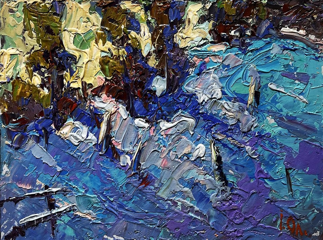 Oil painting Large snowdrifts Alex Kalenyuk - 4