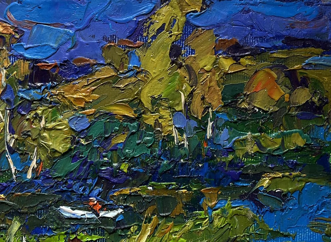 Oil painting Night rest in nature Alex Kalenyuk - 2