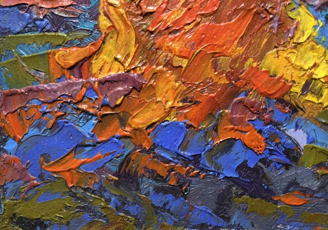 Oil painting Moonlit night in the field Alex Kalenyuk - 7