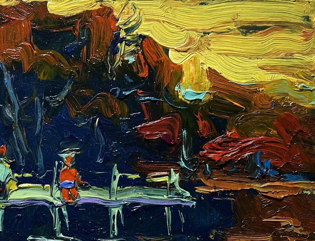 Oil painting The last rays of the sun Oksana Kalenyuk - 2