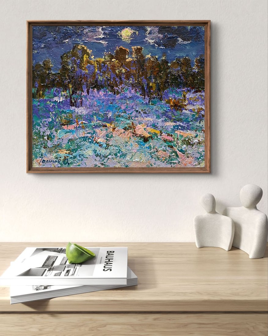 Oil painting Moonlit night Alex Kalenyuk - 2
