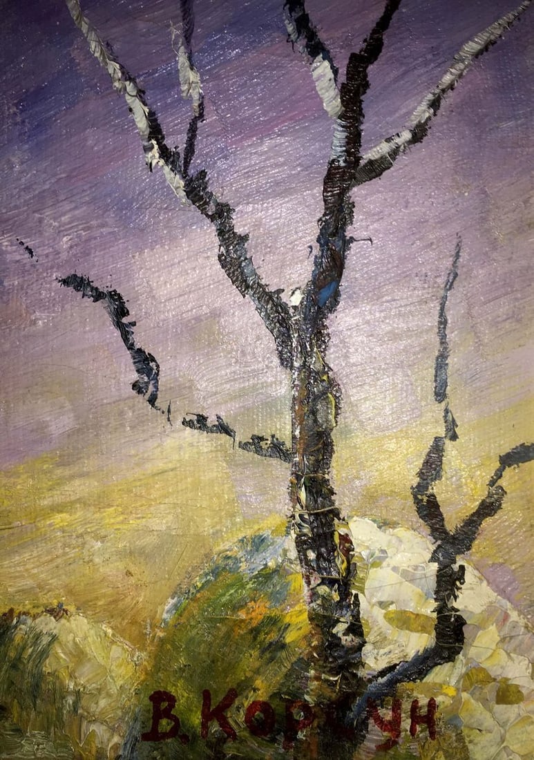 Wood oil painting - 2