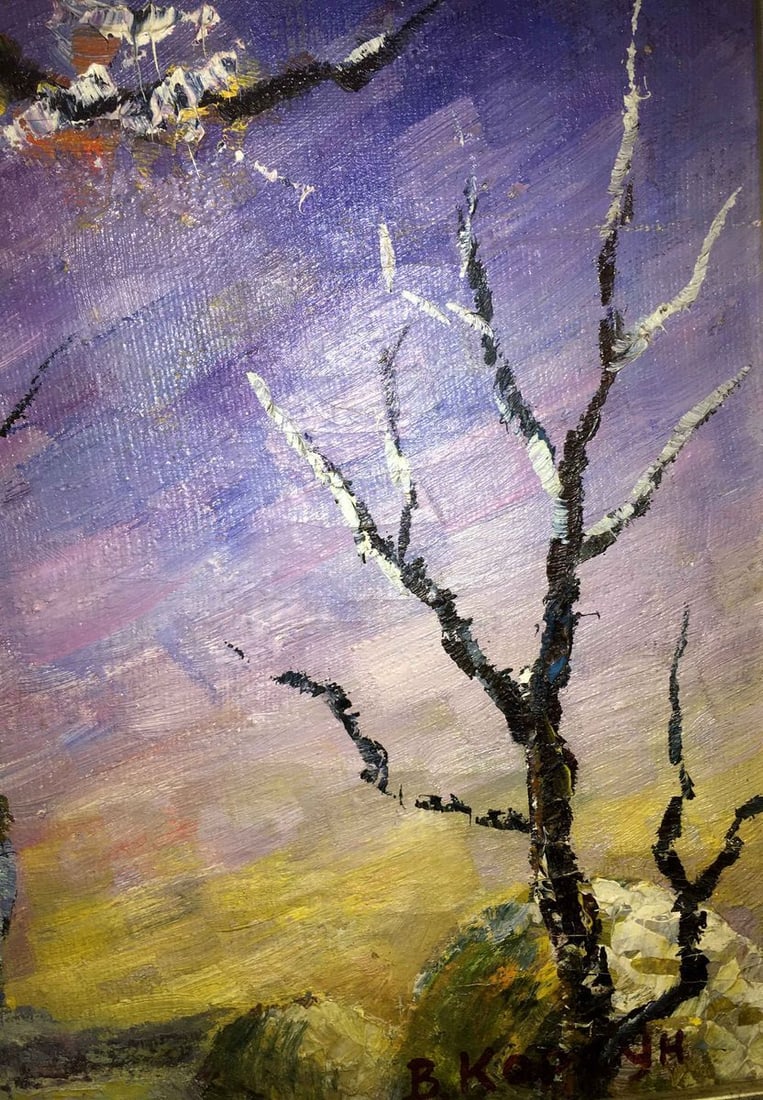 Wood oil painting - 7