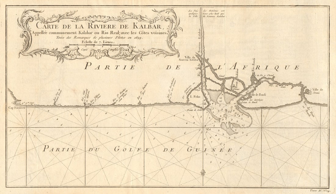 Carte de la Rivière de Kalbar…'. Calabar River, Nigeria. BELLIN 1747 old map: Title: Carte de la Rivière de Kalbar…'. Calabar River, Nigeria. BELLIN 1747 old map Description: Carte de la Rivière de Kalbar, appellée communement Kalabar, ou Rio Real, avec les