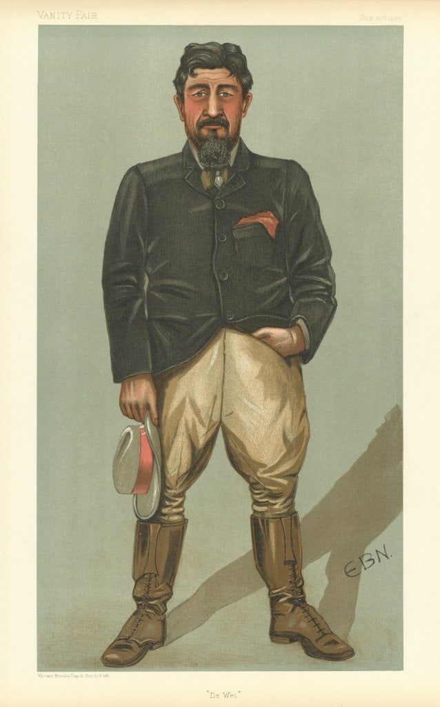 VANITY FAIR SPY CARTOON General Christiaan Rudolf 'De Wet'. South Africa 1902: Title: VANITY FAIR SPY CARTOON General Christiaan Rudolf 'De Wet'. South Africa 1902 Description: De Wet [General Christiaan Rudolf de Wet]. WET General Christian de: Farmer. Boer War general.