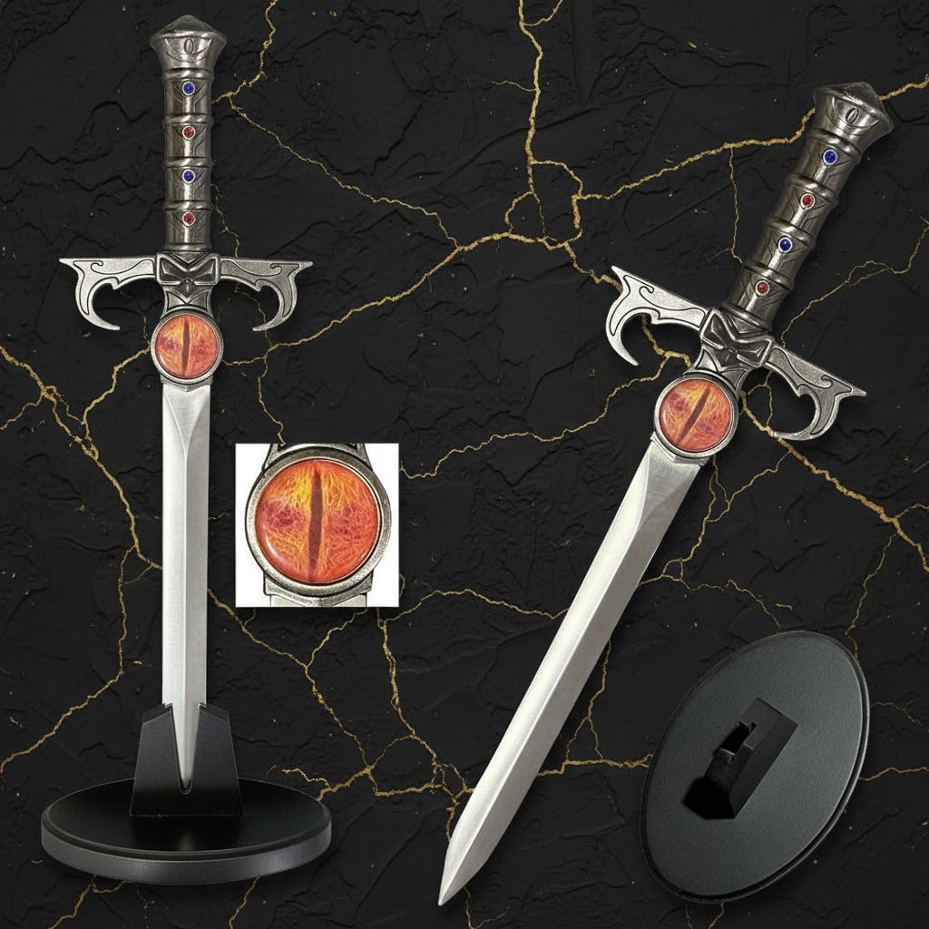 Lion-O Dagger of Omens Prop Replica Fantasy Sword w/ Display Stand Limited - 4