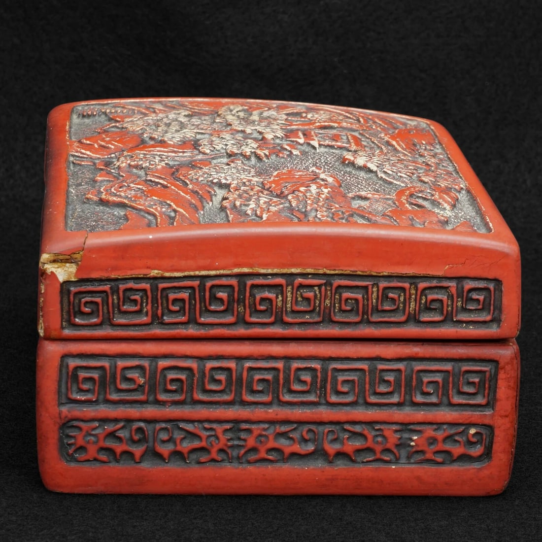 Chinese Republic Era Cinnabar Lacquer Box - 6