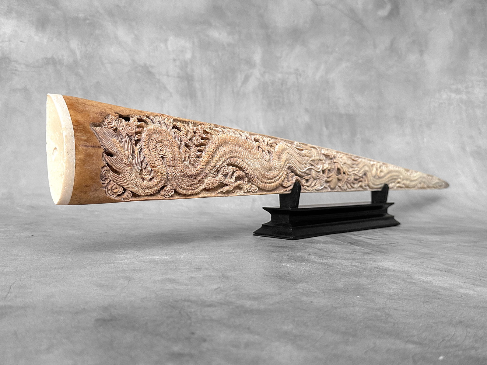 Extra large carved swordfish - Double Dragon motif - 4