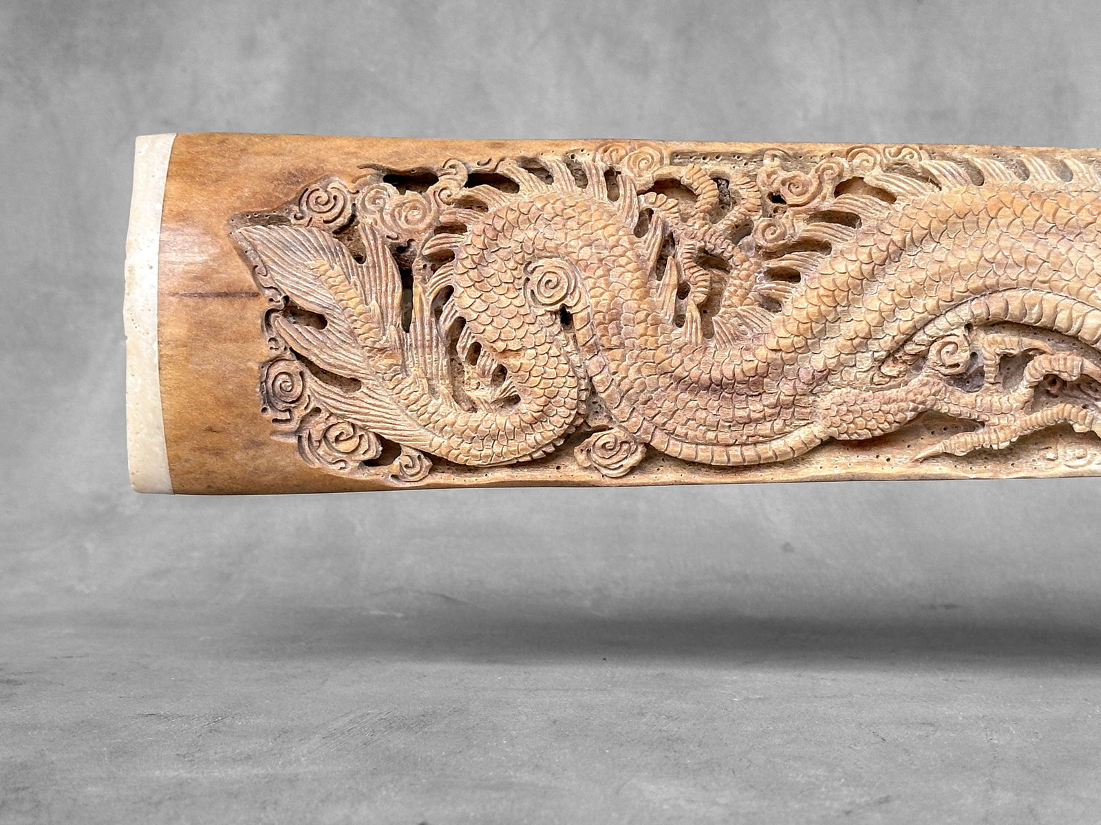 Extra large carved swordfish - Double Dragon motif - 5