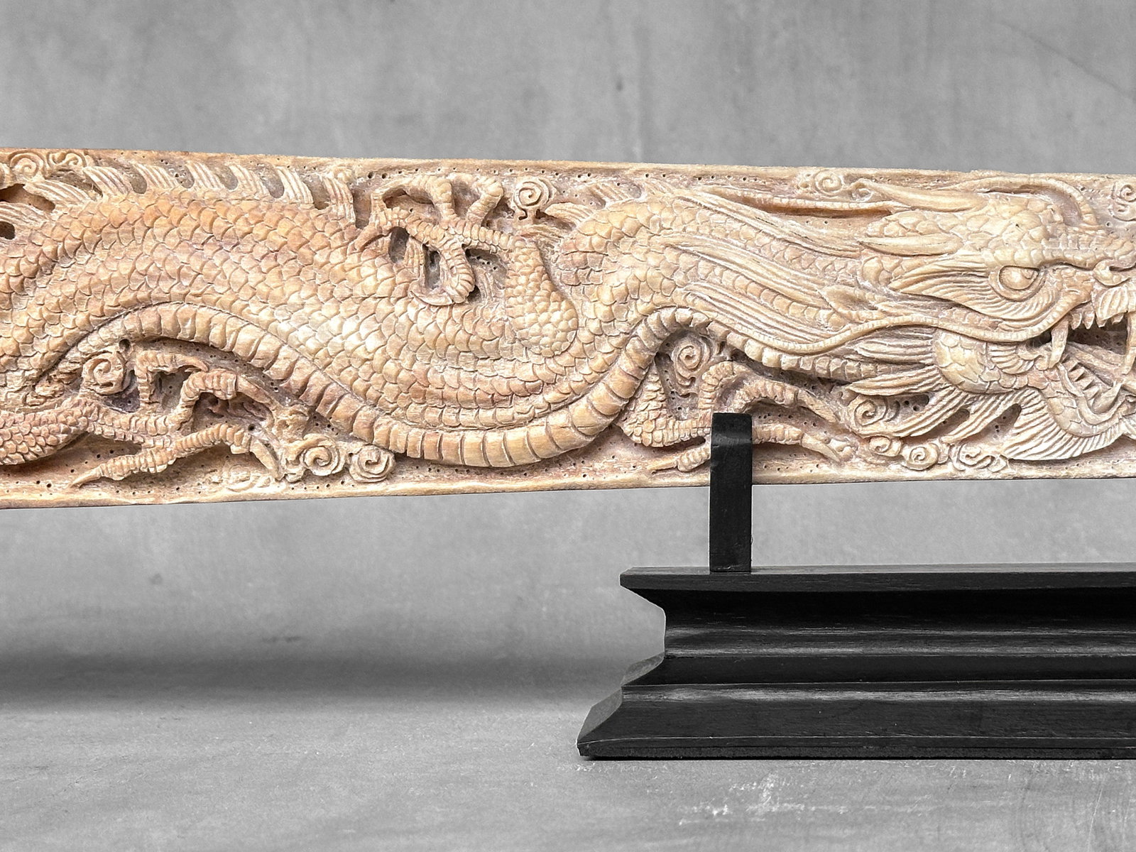 Extra large carved swordfish - Double Dragon motif - 6