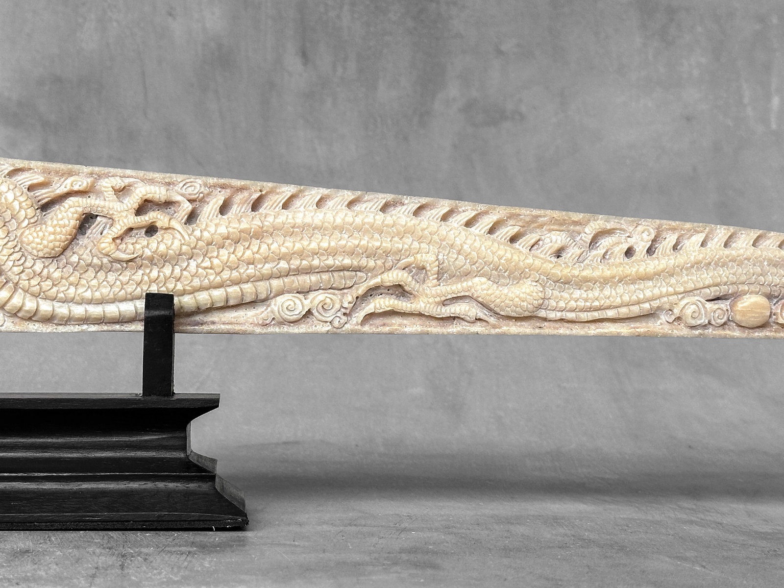 Extra large carved swordfish - Double Dragon motif - 8