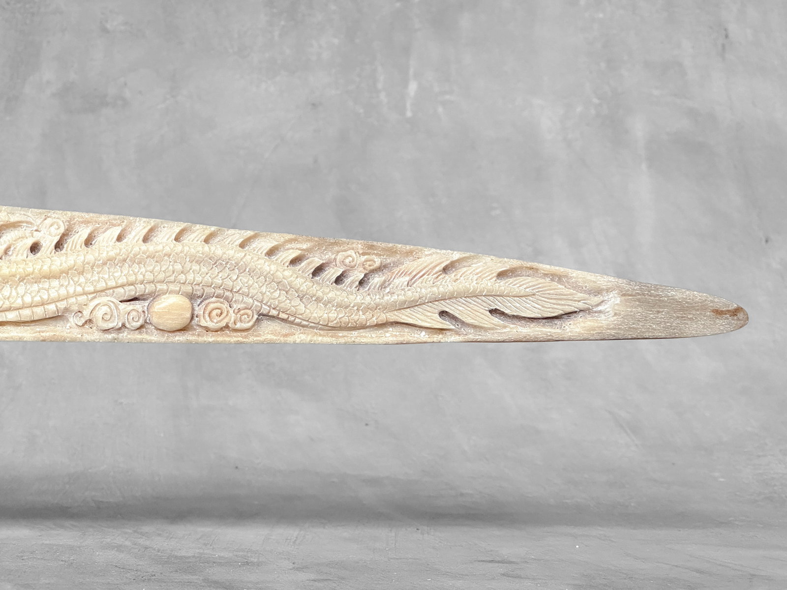 Extra large carved swordfish - Double Dragon motif - 9