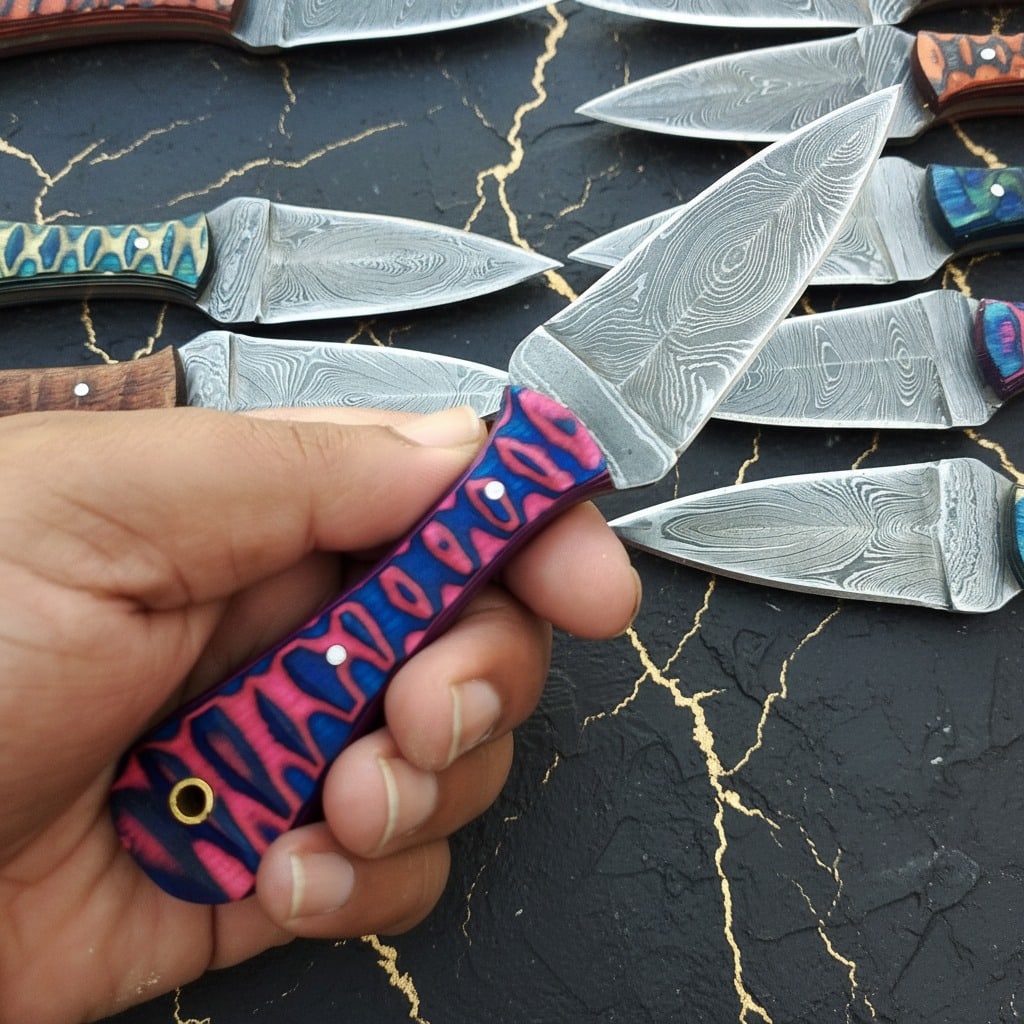 20pc Handmade Damascus Steel Hunting Skinner Knife Set EDC Duty Paid Sharp - 2
