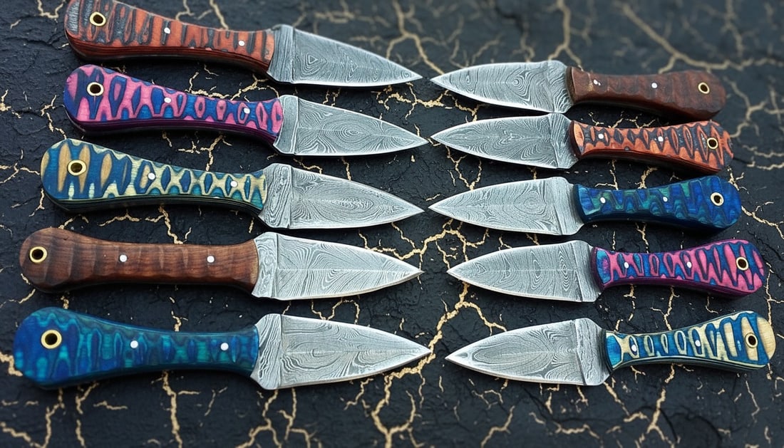 20pc Handmade Damascus Steel Hunting Skinner Knife Set EDC Duty Paid Sharp - 3