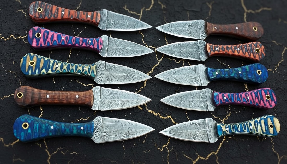 20pc Handmade Damascus Steel Hunting Skinner Knife Set EDC Duty Paid Sharp - 4