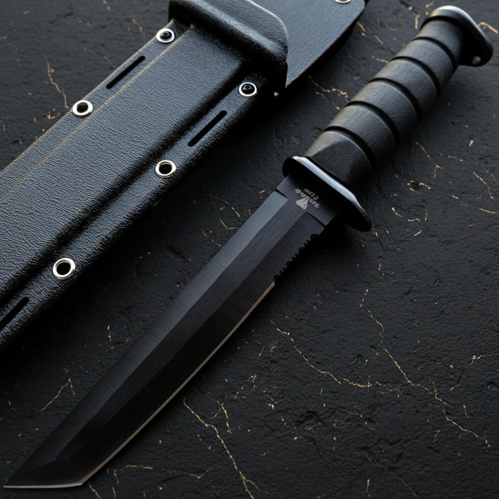 Tactical Fixed Blade Survival Knife 12-inch with Ka-Bar Style Handle and Sheath - 2