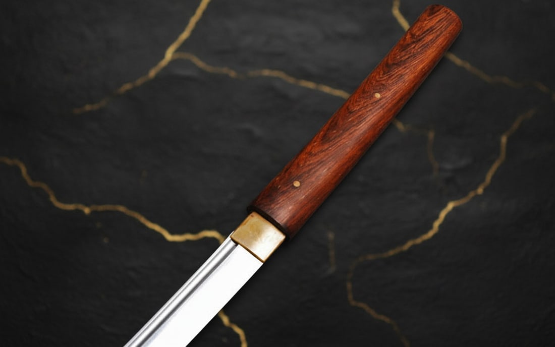 Hand-Forged T10 Steel Katana, Sharp Full Tang Samurai Sword, Rosewood Finish - 5